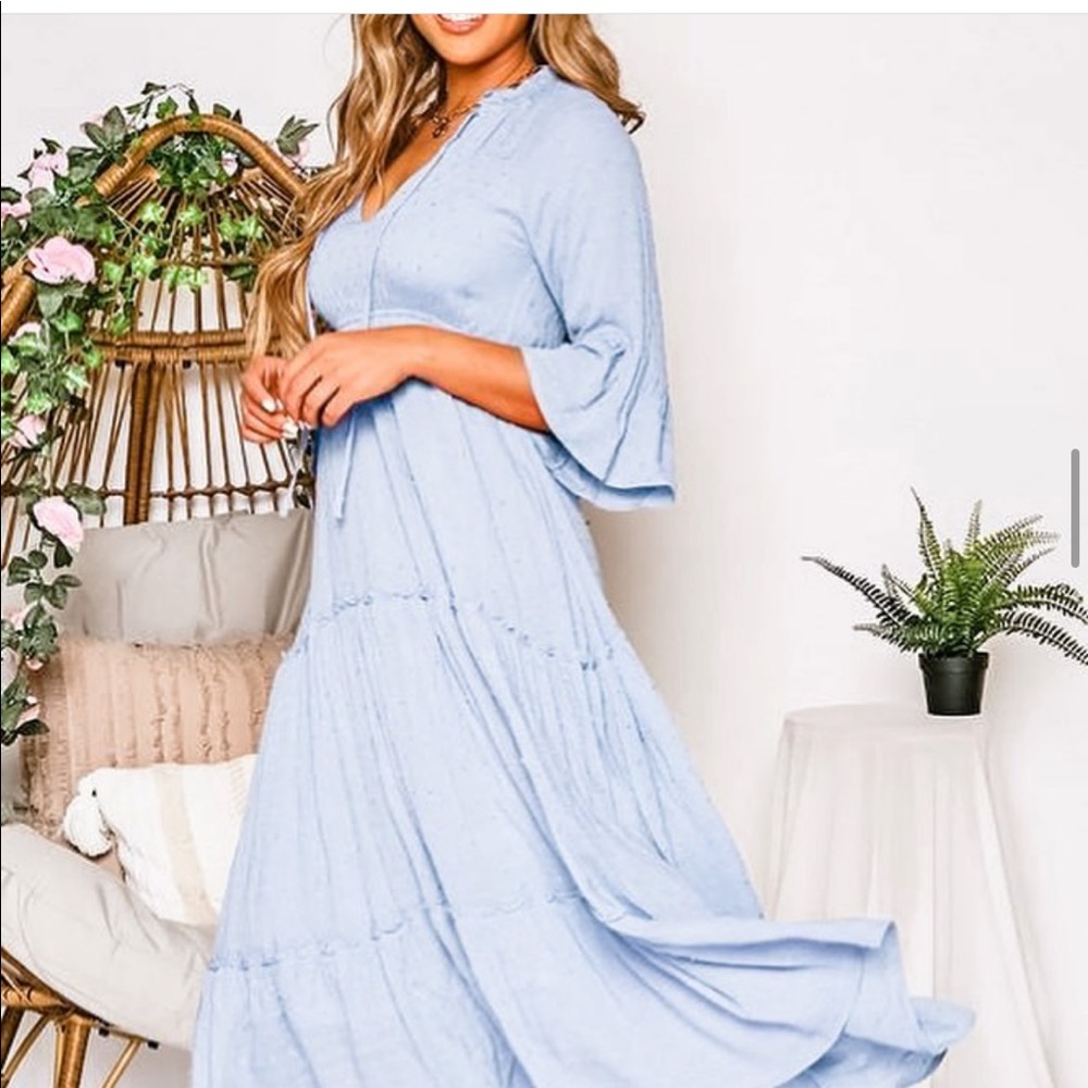 PEACH LOVE SWISS DOT MAXI